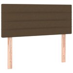 vidaXL Sommier à lattes de lit matelas et LED marron foncé 120x190 cm