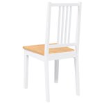 vidaXL Chaises à manger 2 Pièces blanc bois massif caoutchouc