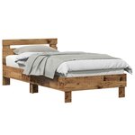 vidaXL Cadre de lit Bois Ancien 193 x 95 x 88 cm Chêne Massif