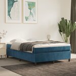 vidaXL Cadre de lit Bleu foncé 140x190 cm Velours