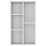 vidaXL Bibliothèque/buffet blanc brillant 50x25x80cm Bois d’ingénierie