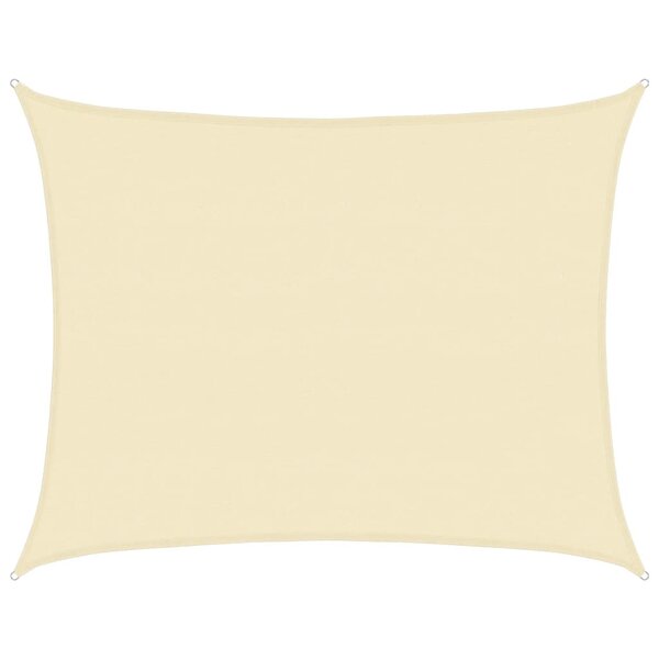 vidaXL Voile d'ombrage 160 g/m² Crème 6x7 m PEHD
