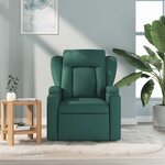 vidaXL Fauteuil de massage inclinable Vert foncé Tissu
