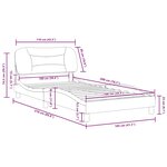 vidaXL Cadre de lit sans matelas Hvar bleu 100x200 cm tissu