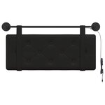 vidaXL Tête de lit suspendue Avec lumière LED Noir Simili cuir