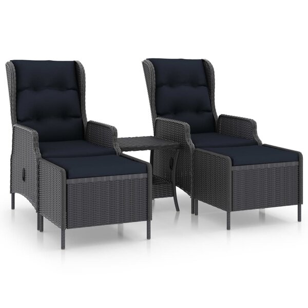 Salon de jardin meuble d'extérieur ensemble de mobilier 3 pièces avec coussins résine tressée gris foncé 02_0016002