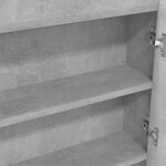 vidaXL Armoire à miroir de salle de bain 80x15x60 cm MDF Gris béton