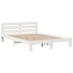 vidaXL Lit bibliothèque sans matelas blanc 150x200 cm bois pin massif