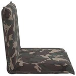 vidaXL Fauteuil de sol ajustable Armée Tissu