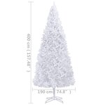 vidaXL Arbre de Noël artificiel pré-éclairé 400 cm blanc