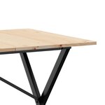 vidaXL Table à manger cadre en X 140x80x75 cm bois de pin massif acier