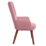 Fauteuil Relaxant en Velours Rose