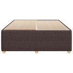 vidaXL Cadre de lit sans matelas marron foncé 160x200 cm tissu