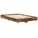vidaXL Cadre de lit sans matelas chêne fumé 140x190 cm bois ingénierie