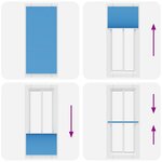 vidaXL Store plissé bleu 85x200 cm largeur du tissu 84 4 cm polyester