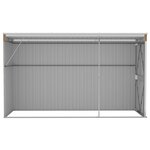 vidaXL Abri de jardin mural Marron 118x288x178 cm Acier galvanisé