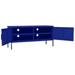 vidaXL Meuble TV Bleu marine 105x35x50 cm Acier