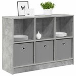 vidaXL Buffet Gris béton 88 5 x 27 5 x 63 5 cm