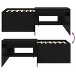 vidaXL Lit haut pour enfants avec bureau Noir 90 x 200 cm
