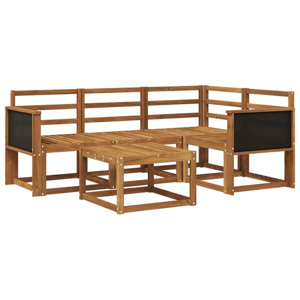 vidaXL Ensemble de canapés d'extérieur 5 pc Naturel