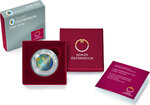 Monnaie en argent 25 euro g 9.8 millésime 2023 niobium global heating