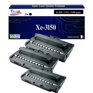 T3AZUR -3x Toners compatibles avec Xerox Phaser 3150  3151 (109R00747) - Noir