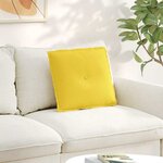 vidaXL Coussin de Dos Jaune clair 50 x 19 x 45 cm tissu