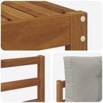 vidaXL Ensemble de canapés d'extérieur 6 Pièces Gris Naturel et Clair