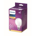 Philips ampoule led equivalent 60w e27 blanc chaud non dimmable  verre