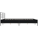 vidaXL Cadre de lit sans matelas noir 200x200 cm