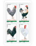 Carnet de 12 timbres - Coqs de France - 12 timbres autocollants