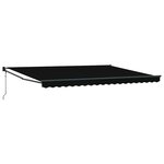 vidaXL Auvent Rétractable Noir 450 × 300 cm Polyester et métal
