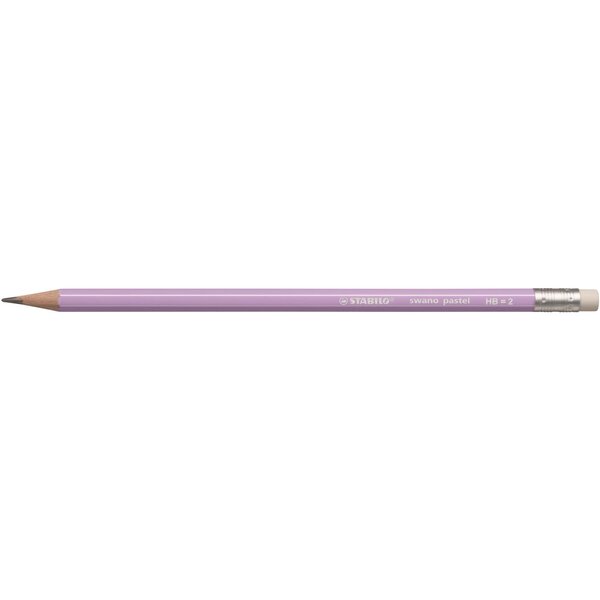 Crayon graphite Swano pastel HB bout gomme Lilas STABILO