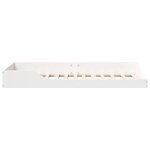 vidaXL Cadre de lit surélevé Blanc 100 x 200 cm Bois massif en pin