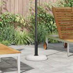 vidaXL Base de parasol pour poteaux de 37/42/52/58 mm en béton blanc  20 kg.