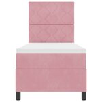 vidaXL Lit à ressorts avec matelas Rose 80 x 200 cm Velours