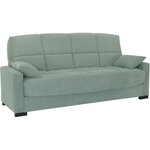 Clic clac 3 places MEGAN 14 - Soro vert amande - Avec accoudoirs - Couchage 130 x 190 cm - 223 x 96 x 103 cm