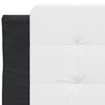 vidaXL Coussin de tête de lit noir et blanc 90 cm similicuir