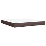 vidaXL Sommier à lattes de lit avec matelas Marron foncé 180x200 cm