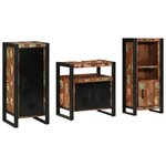 vidaXL Ensemble de mobilier de salle de bain avec étagère 3 Pièces