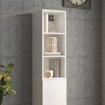 vidaXL Armoire murale Blanc brillant 34 5x32 5x90 cm Bois d'ingénierie