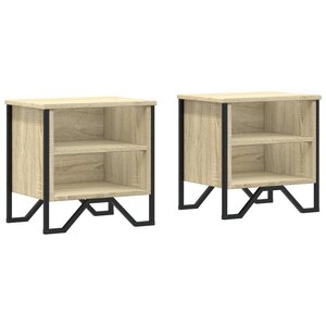 vidaXL Tables de chevet 2Pièces chêne sonoma 40x30x40cm bois d'ingénierie
