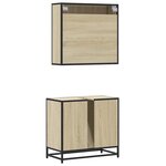 vidaXL Ensemble de meubles de salle de bain 2 Pièces chêne sonoma
