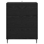 vidaXL Buffet Chêne noir 69 5 x 34 x 90 cm Bois d'ingénierie et fer