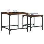 vidaXL Tables basses gigognes 2 Pièces chêne marron bois d'ingénierie