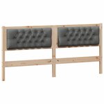 vidaXL Tête de lit marron et gris foncé 180 cm Bois massif en pin
