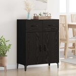 vidaXL Buffet Chêne noir 34 x 69.5 x 90 cm Bois d'ingénierie