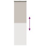 vidaXL Store enrouleur de douche avec cassette largeur du tissu 76 cm