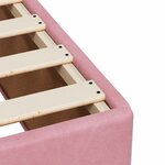 vidaXL Sommier à lattes de lit avec matelas Rose 90x190 cm Velours