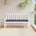 vidaXL Coussin de banc de jardin bleu marine 150x50x7 cm tissu oxford
